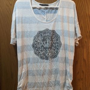 Ninety Three Striped Graphic Top XXL